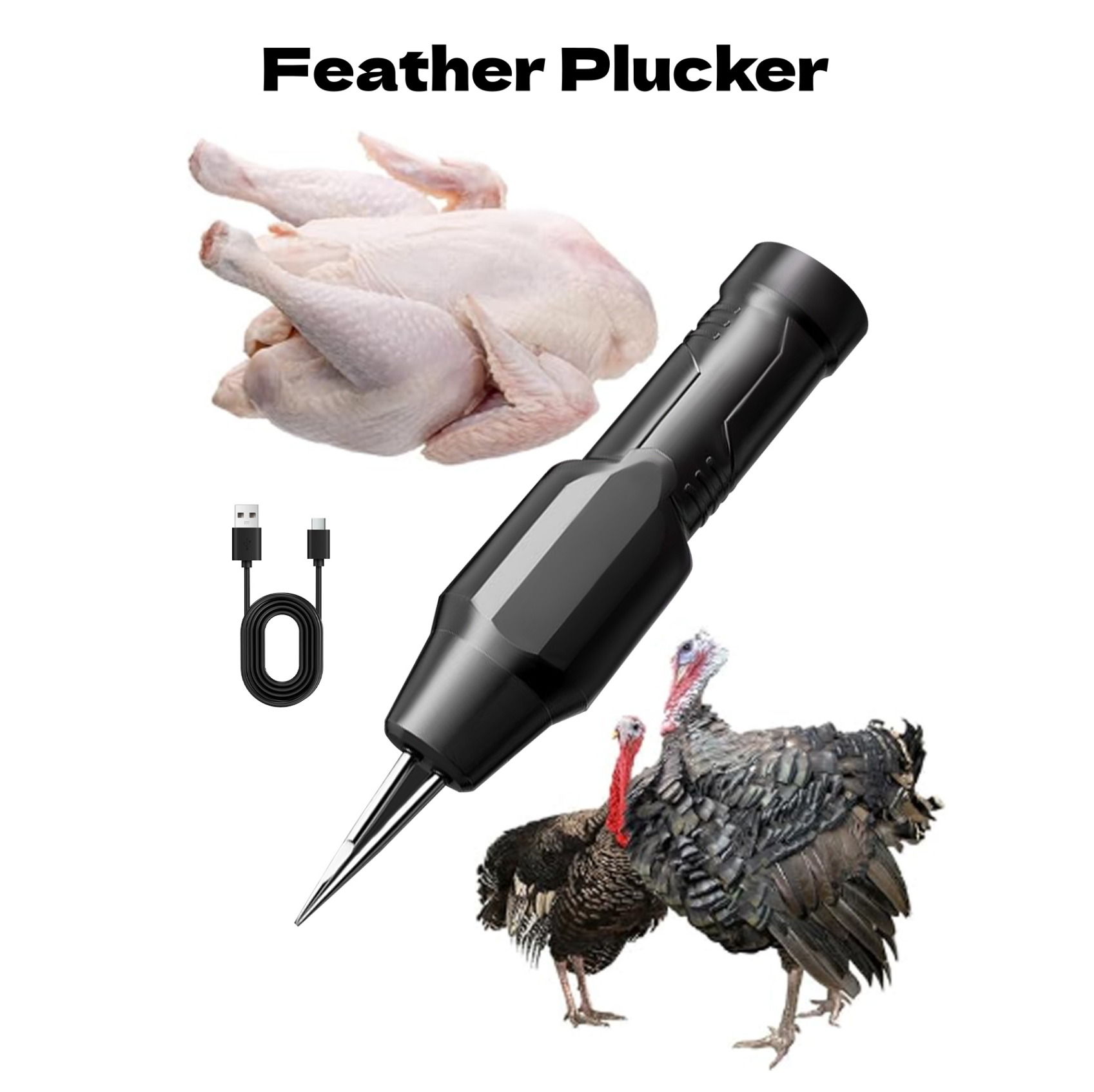 Thanksgiving chicken plucker for easy feather removal at home